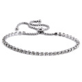 New Hot Sale Women's Bracelet Silver Jewelry Stainless Steel Jewelry Claw Chain Full Rhinestone Adjustable Bracelet